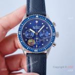 Swiss Copy Blancpain Bathyscaphe Chronographe Flyback Watch Silver and Blue